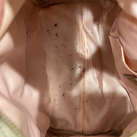 Authentic Vintage Fendi Metallic Boston Bag Zucchino Canvas - Picture 9 of 11